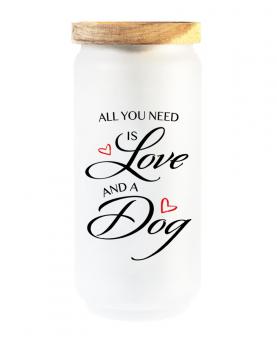 XL Leckerlidose ALL YOU NEED IS LOVE AND A DOG 