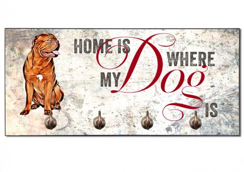 Hundegarderobe HOME IS WHERE MY DOG IS (Bordeaux Dogge) 