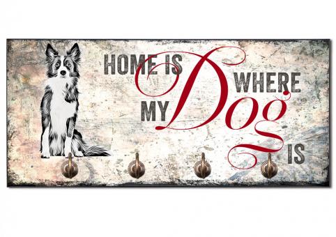 Hundegarderobe HOME IS WHERE MY DOG IS (Border Collie) 