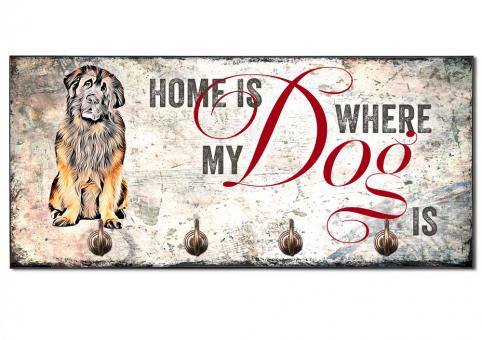 Hundegarderobe HOME IS WHERE MY DOG IS (Leonberger) 