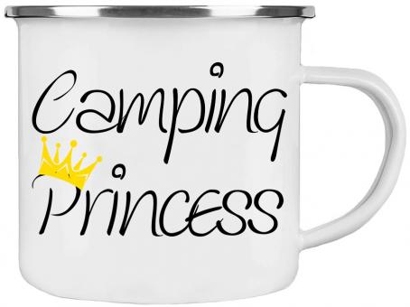 Emaille-Tasse CAMPING PRINCESS 
