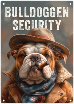 Hundewarnschild BULLDOGGEN SECURITY 