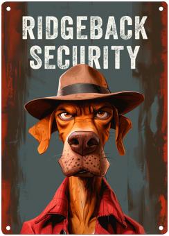 Hundewarnschild RIDGEBACK SECURITY 