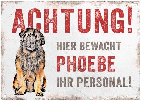 Hundeschild ACHTUNG! (Leonberger) ❤︎ personalisiert ❤︎ 