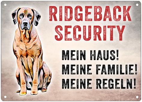 Hundeschild RIDGEBACK SECURITY 