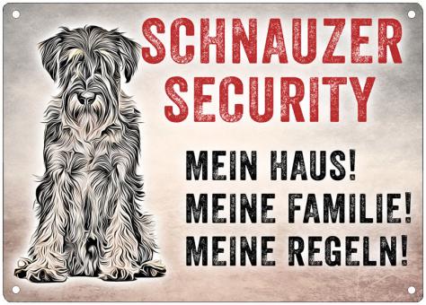 Hundeschild SCHNAUZER SECURITY 
