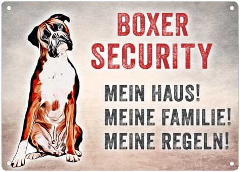 Hundeschild BOXER SECURITY 