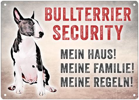 Hundeschild BULLTERRIER SECURITY 
