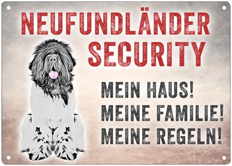 Hundeschild NEUFUNDLÄNDER SECURITY 