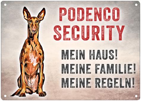 Hundeschild PODENCO SECURITY 