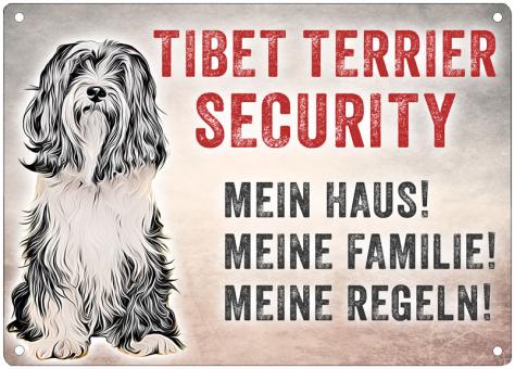 Hundeschild TIBET TERRIER SECURITY 