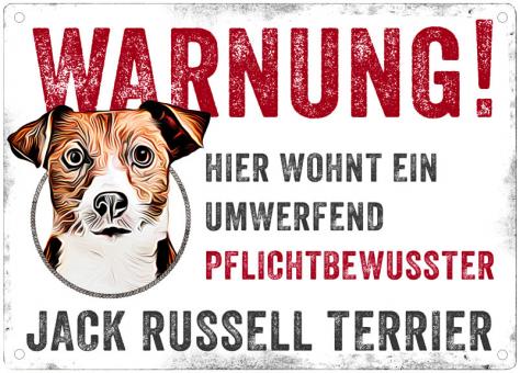Hundeschild WARNUNG! (Jack Russell Terrier) 